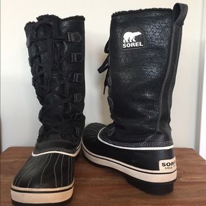 Tall Sorel Black Waterproof Snowboots